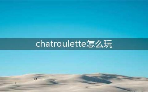如何使用随机视频聊天网站Chatroulette(chatroulette怎么玩)