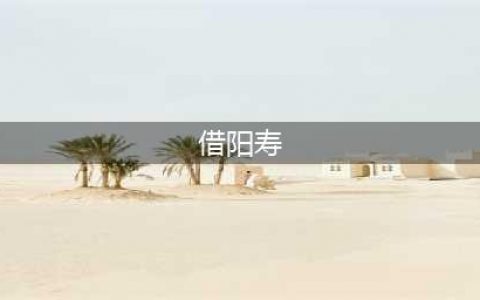 聊斋故事：借阳寿(借阳寿)