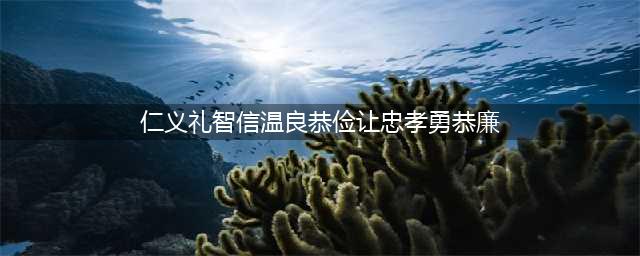 儒家五常——仁义礼智信、温良恭俭让、忠孝勇恭廉(仁义礼智信温良恭俭让忠孝勇恭廉)