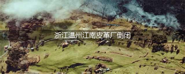 浙江温州“江南皮革厂倒闭了！”这次是真的！！(浙江温州江南皮革厂倒闭)